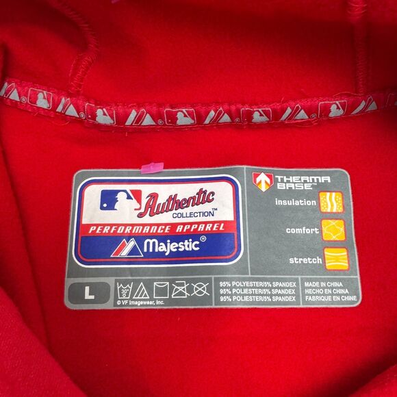 Majestics Therma Base MLB 2011 Playoffs St Louis Cardinal Hoodie Sweatshirt - Picture 8 of 14